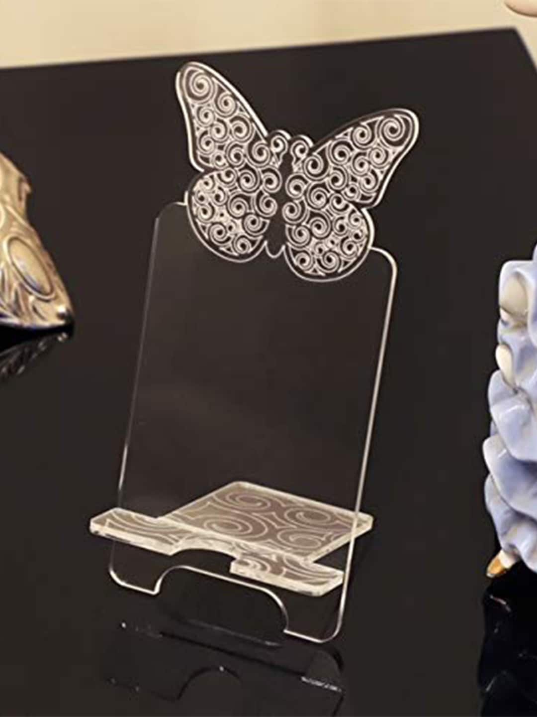 

DULI Transparent & Gold-Toned Designed Polycarbonate Mobile Stand And Holder For Apple iphone 8 & 7