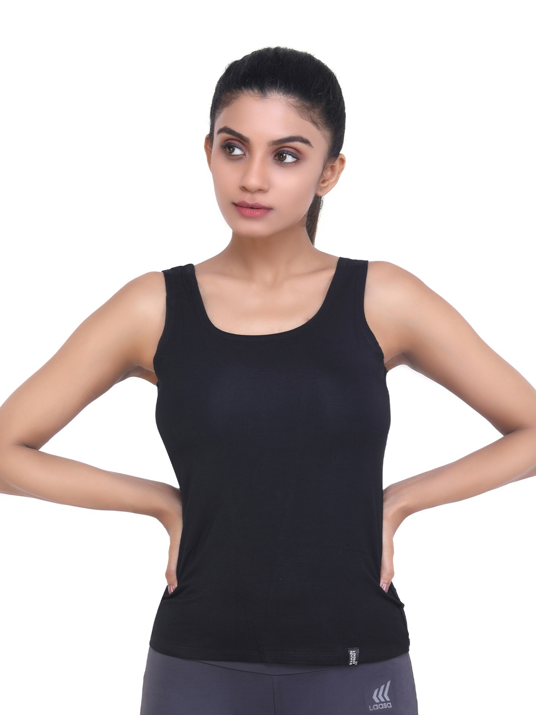 

LAASA SPORTS Black Tank Top