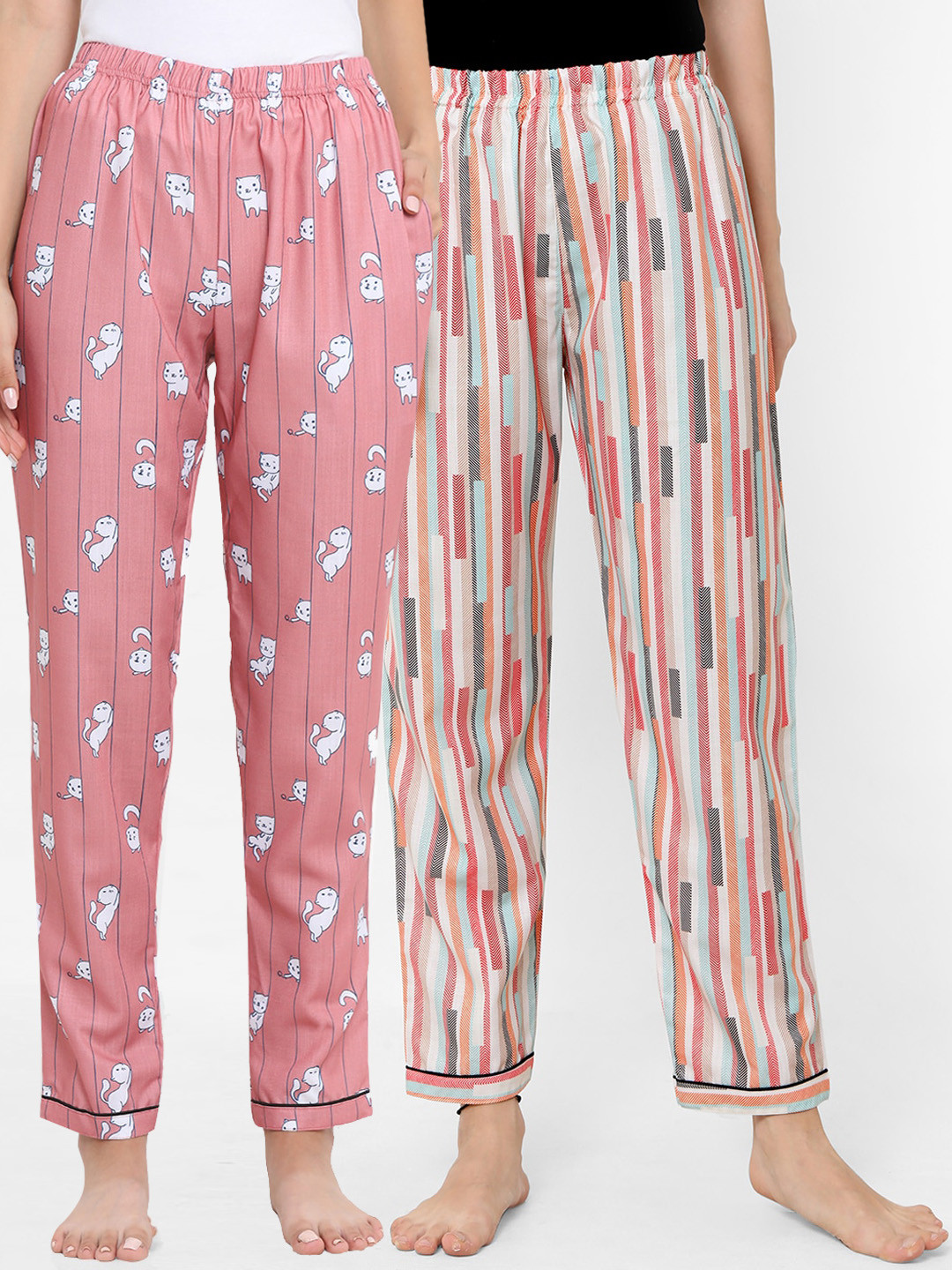 

FashionRack Women Pack of 2 Printed Lounge Pants, Pink