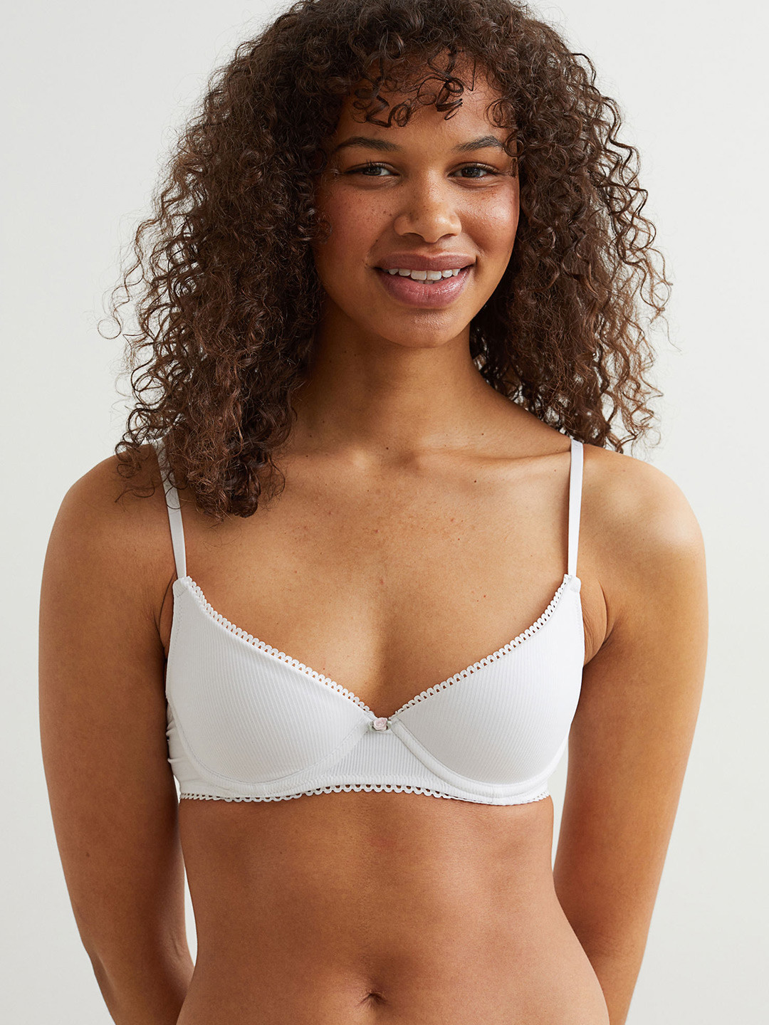 

H&M Women White Solid Jersey Push-Up Bra