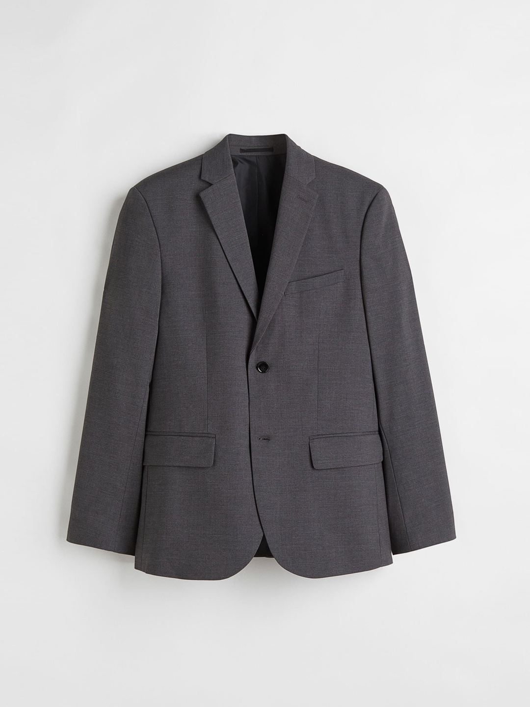 

H&M Men Black Solid Single-Breasted Jacket Slim Fit