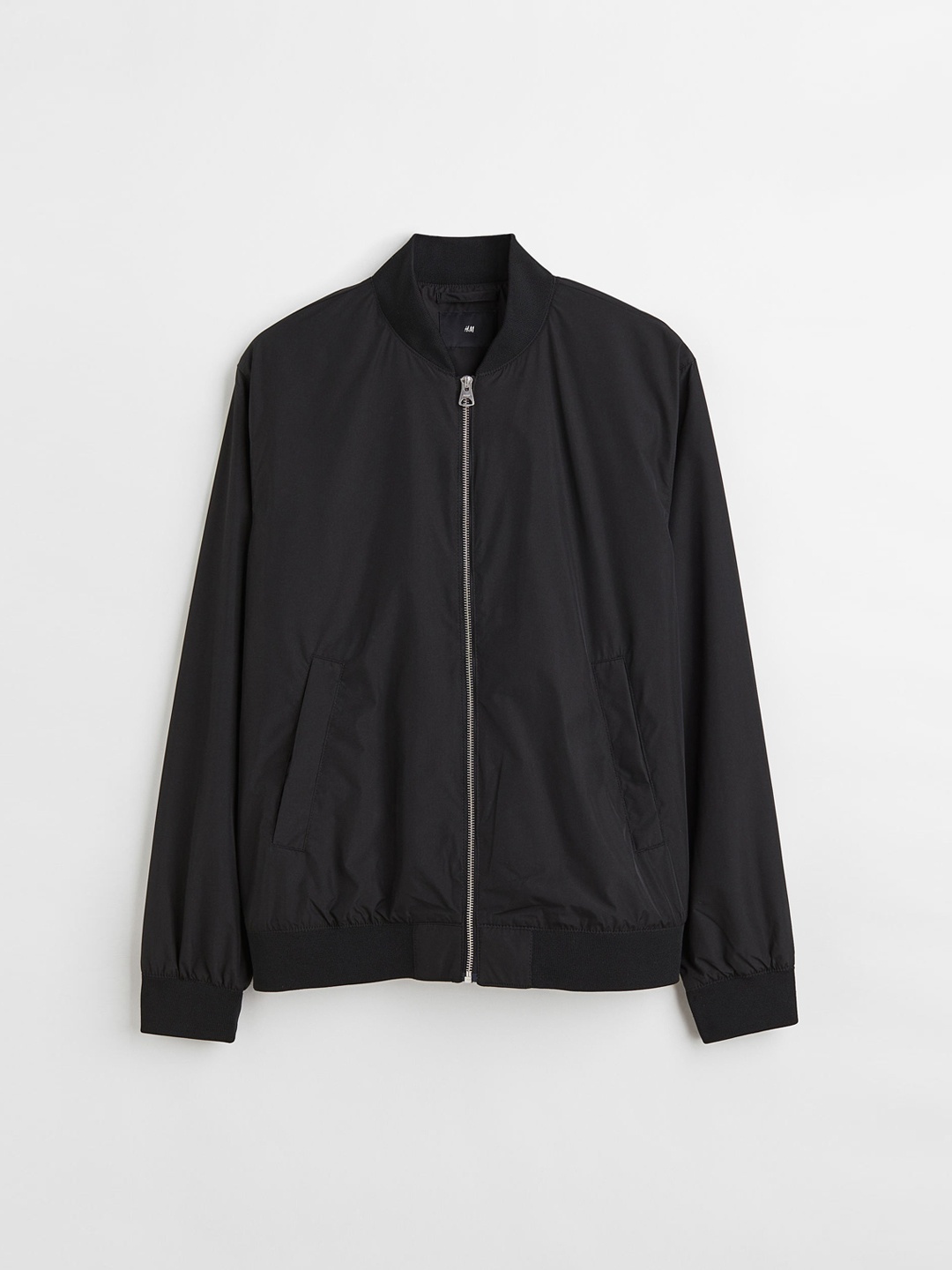 

H&M Men Black Solid Bomber Jacket