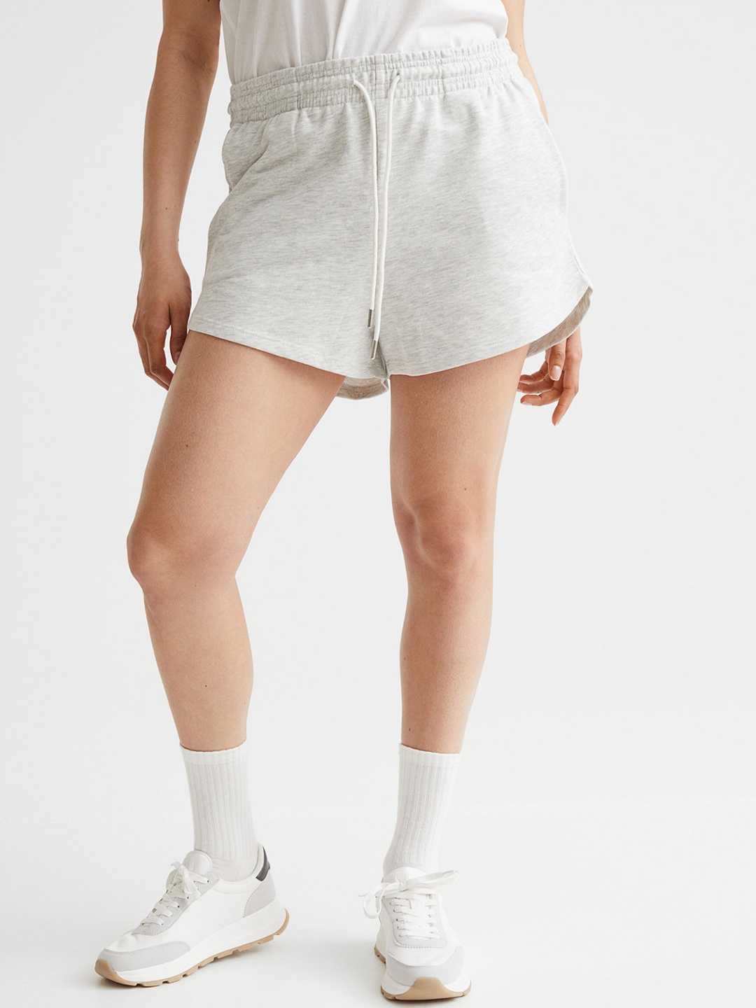 

H&M Women Grey High-Rise Shorts