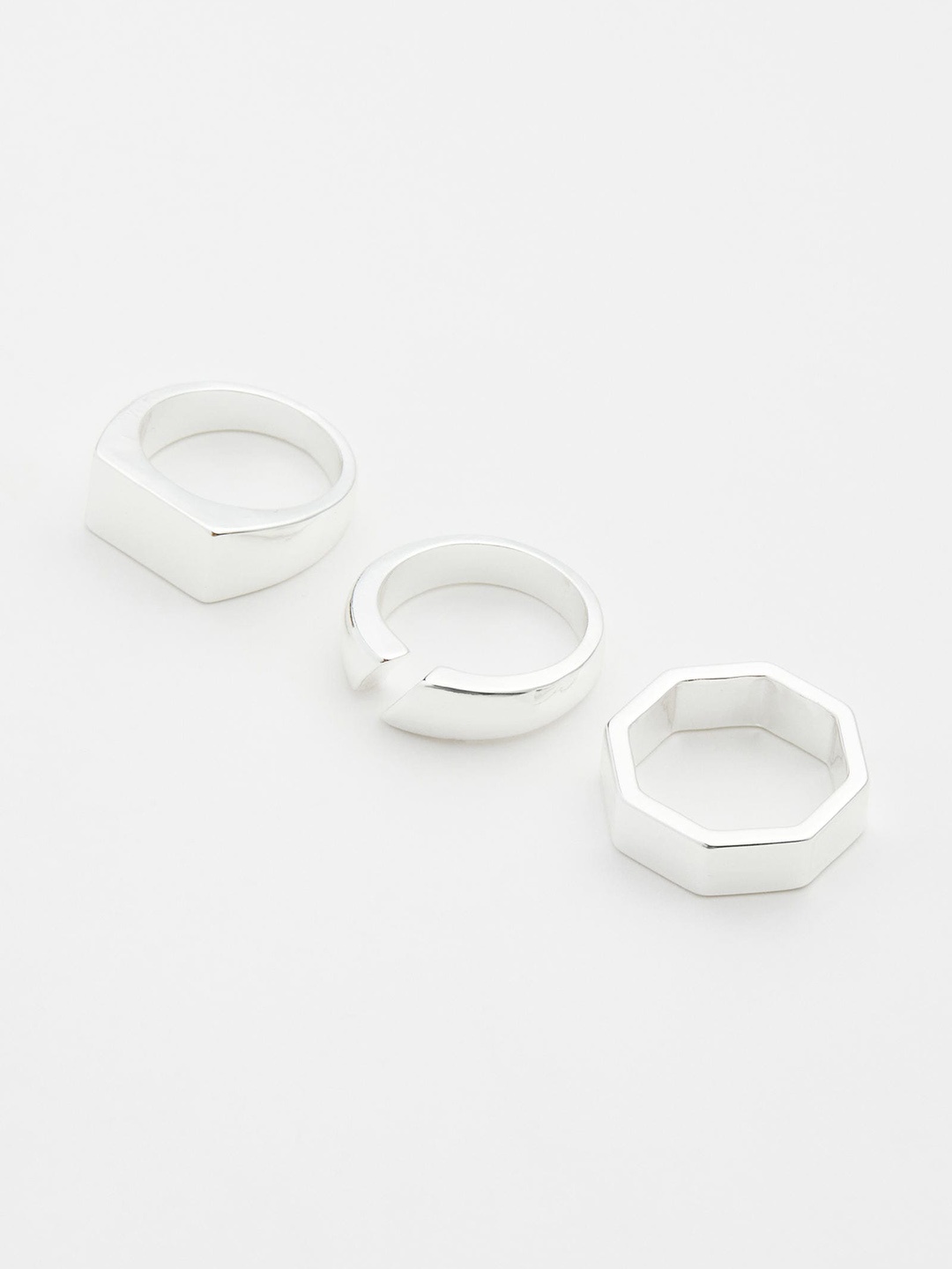 

H&M Men Set of 3 Silver-Toned Zinc Ring