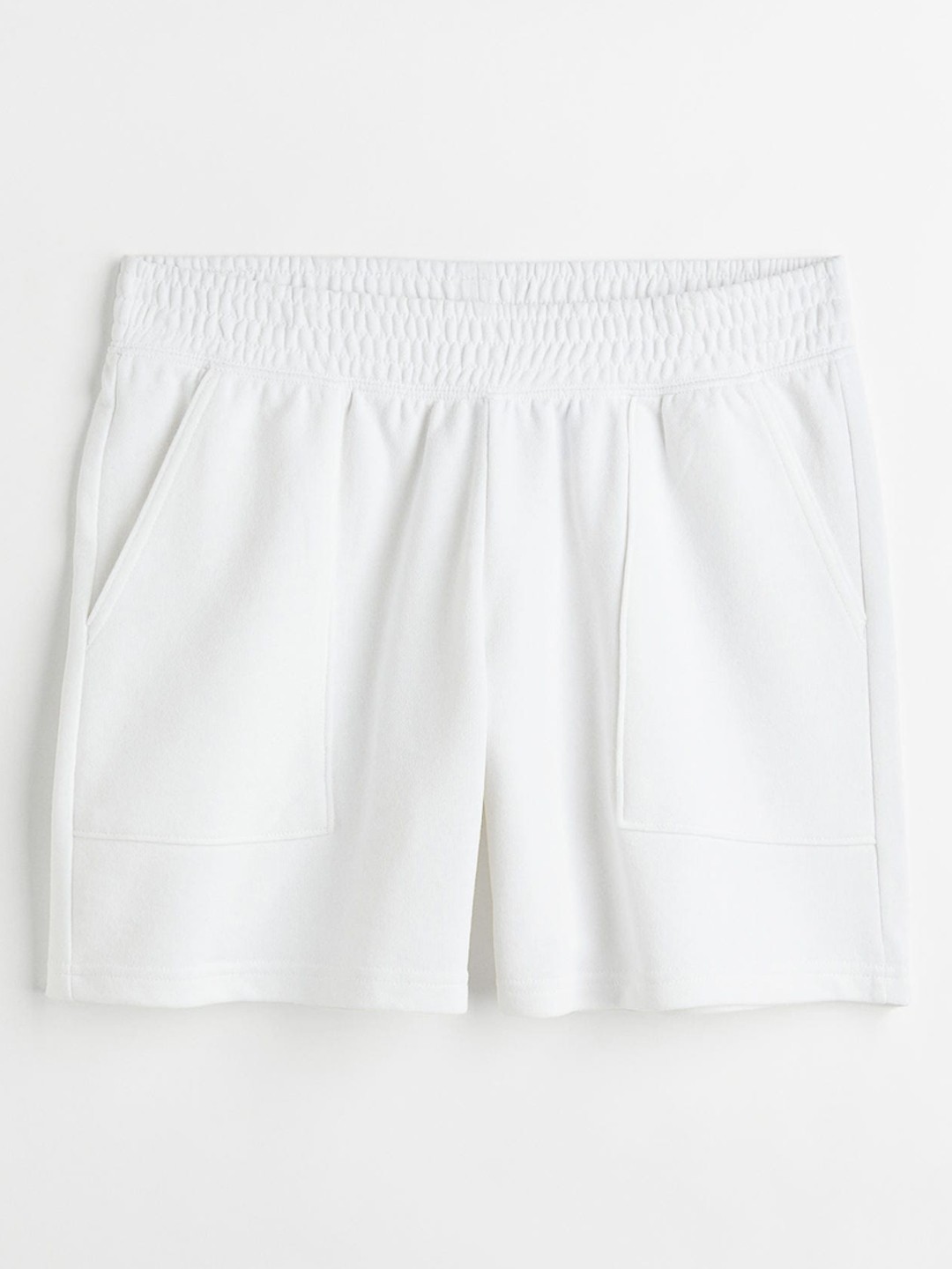 

H&M Women White Solid Cotton Sweatshorts