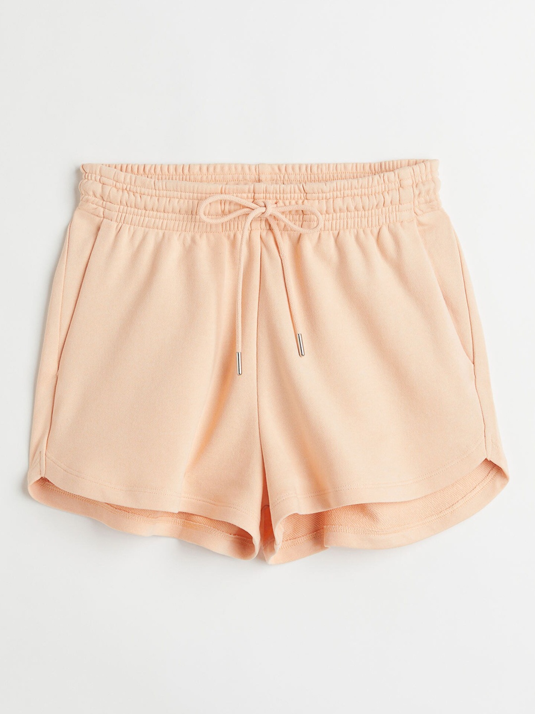 

H&M Women Peach-Coloured Solid High-Rise Shorts