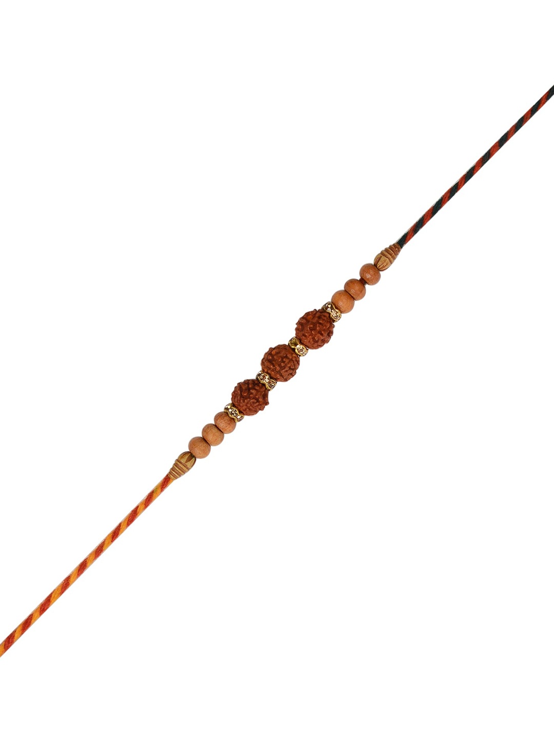 

Arendelle Men Yellow & Red Rudraksha Beaded Thread Rakhi