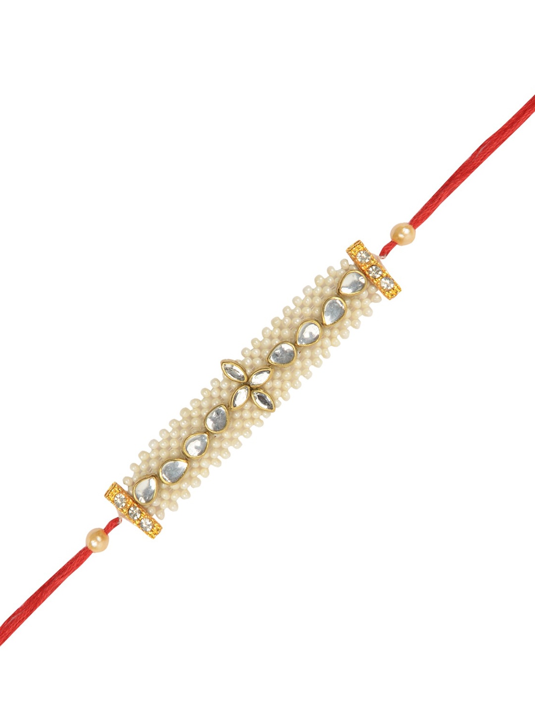 

Arendelle Men Red & White Beaded Rakhi