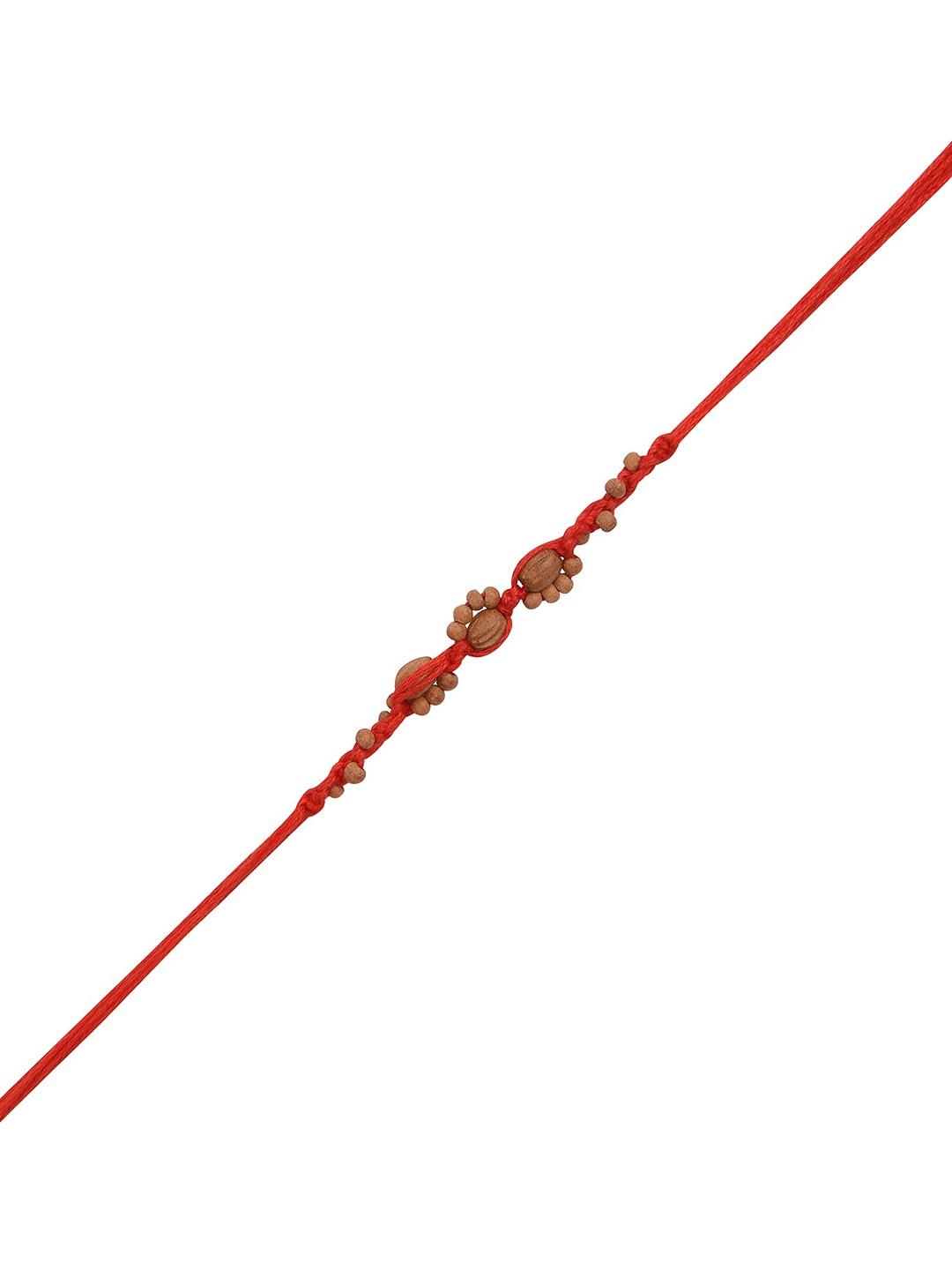 

Arendelle Red Braided Thread & Chandan Beads Rakhi