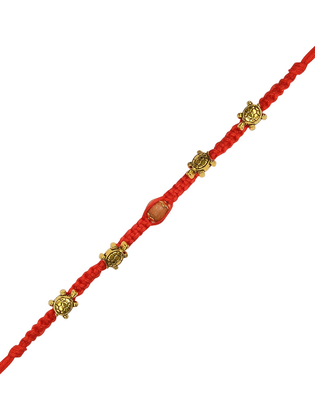

Arendelle Men Red & Gold Tortoise Pendant & Beaded Rakhi