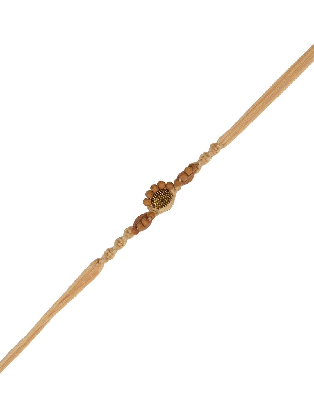 

Arendelle Men Beige Braided Chandan Beaded Rakhi