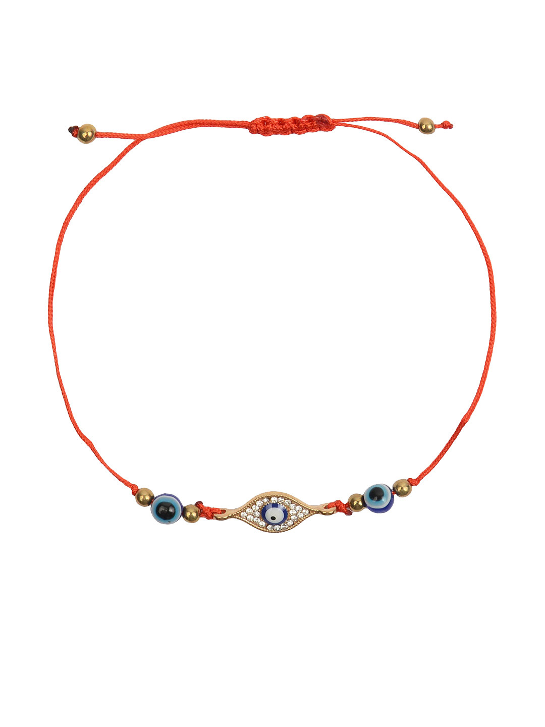 

Arendelle Gold-Plated Blue Evil Eye Rakhi