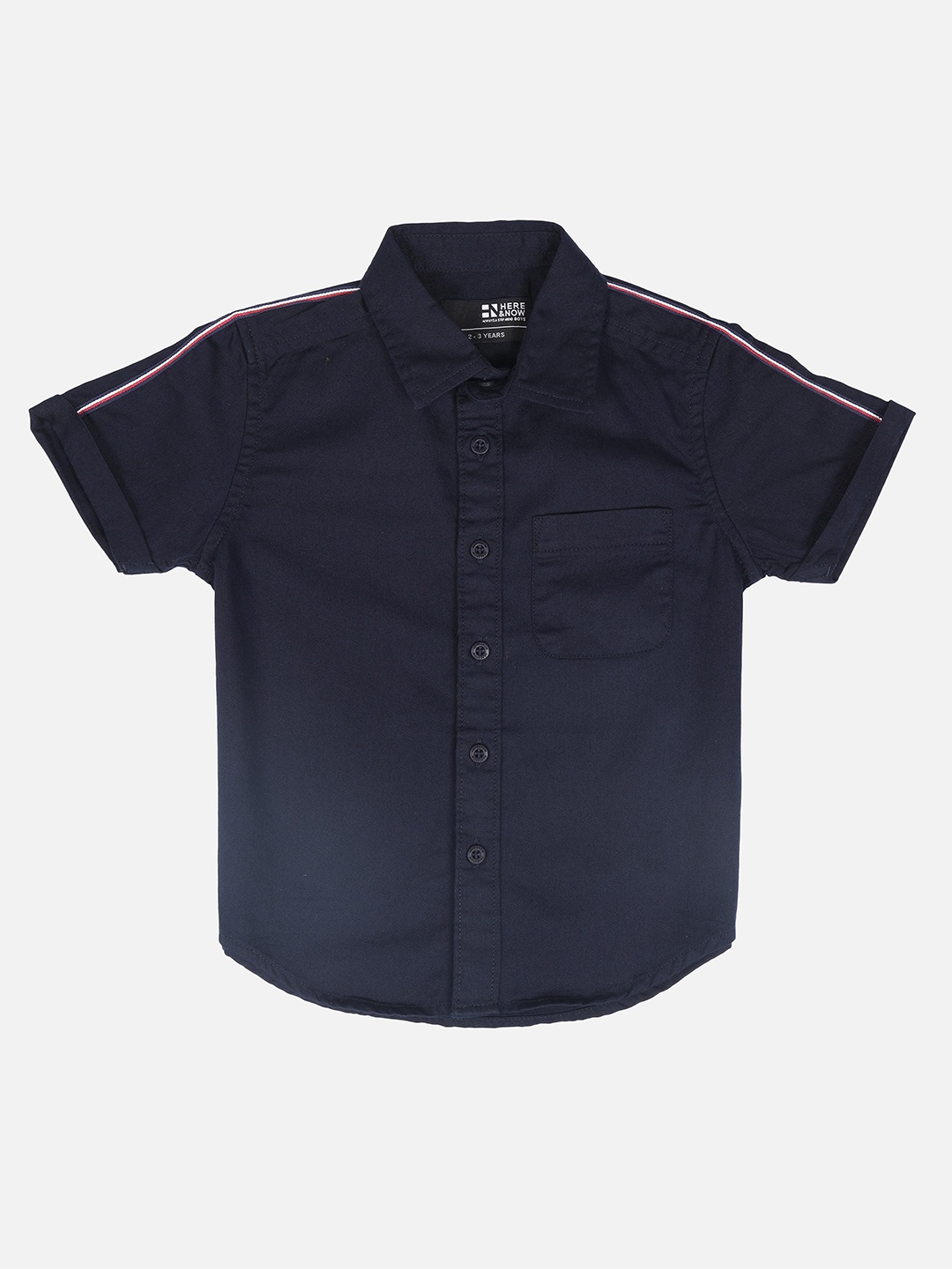 

HERE&NOW Boys Navy Blue Slim Fit Casual Shirt