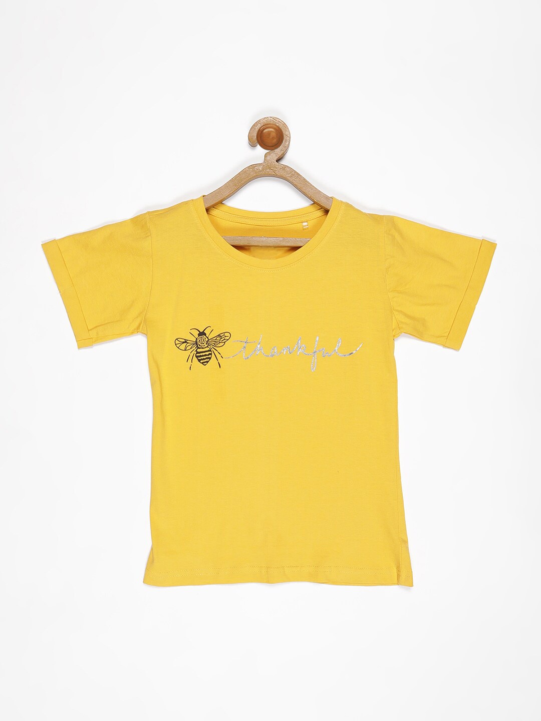 

V2 Value & Variety Girls Yellow Short Sleeve Regular Top
