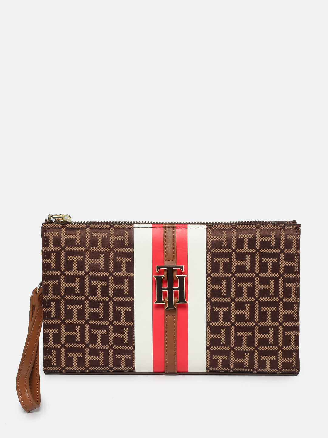 

Tommy Hilfiger Women Brown Self Design Zip Around Wallet