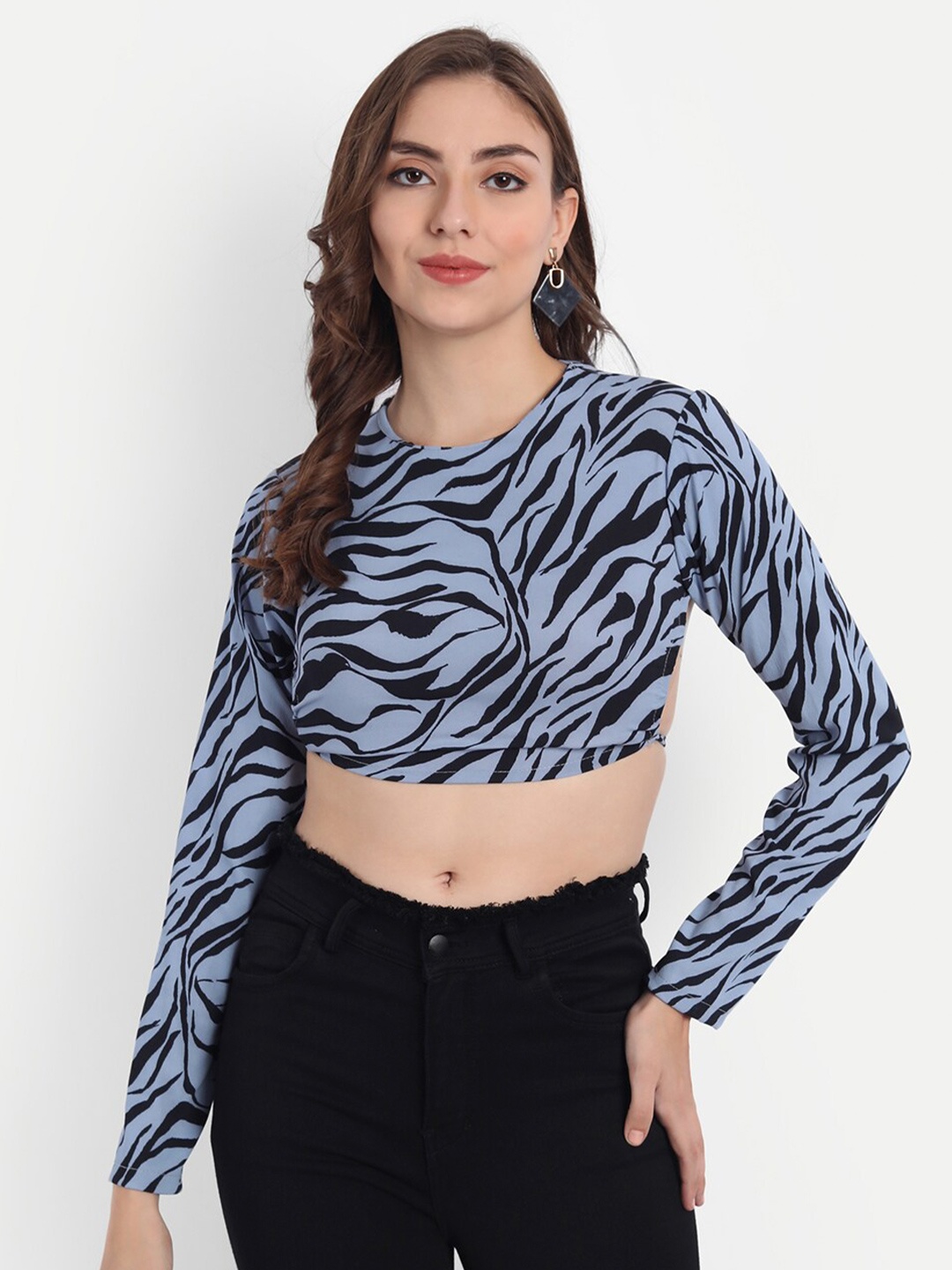 

Emprall Multicoloured Print Crop Top, Multi