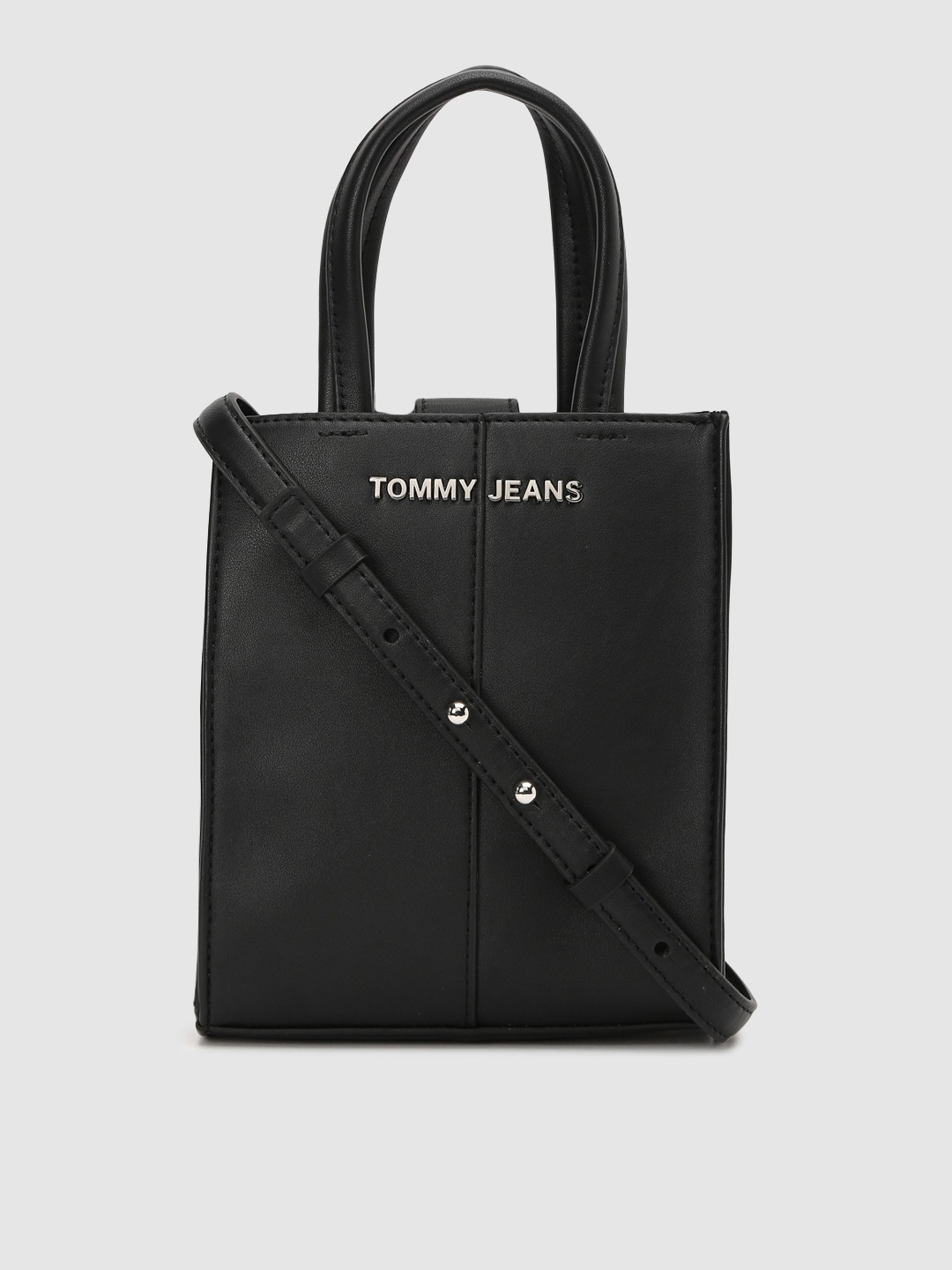 

Tommy Hilfiger Black Solid Handheld Bag