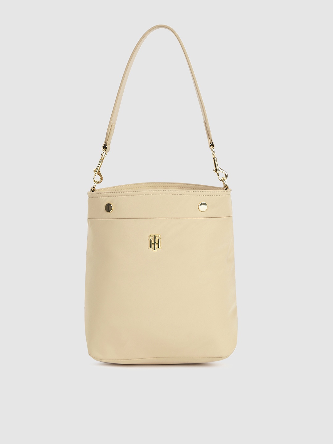 

Tommy Hilfiger Women Beige Solid Bucket Shoulder Bag