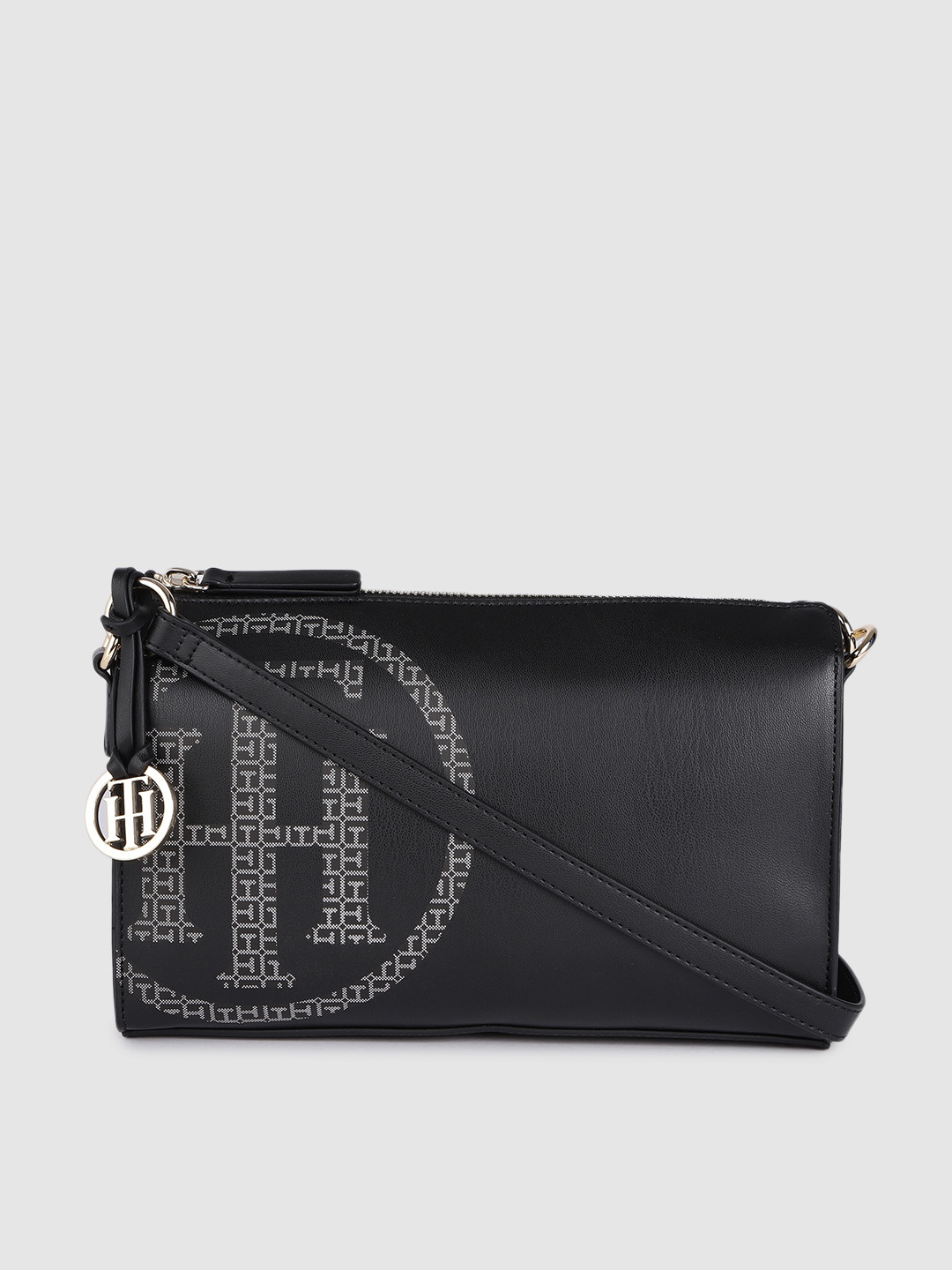 

Tommy Hilfiger Black PU Structured Sling Bag