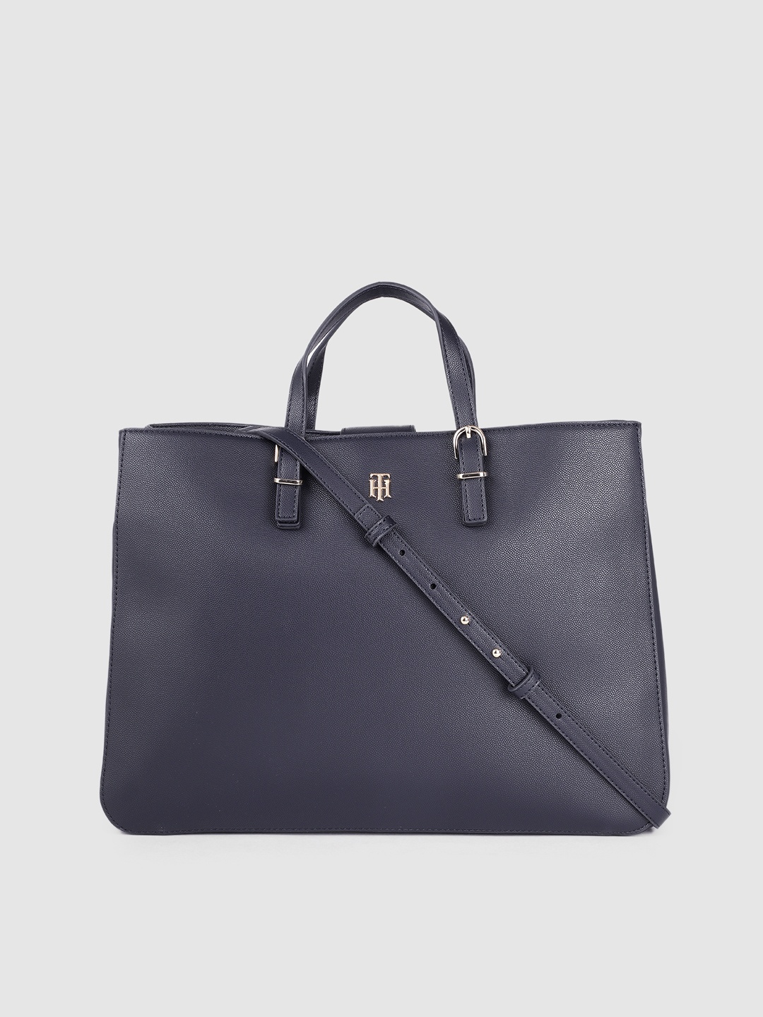 

Tommy Hilfiger Navy Blue Solid Handheld Bag