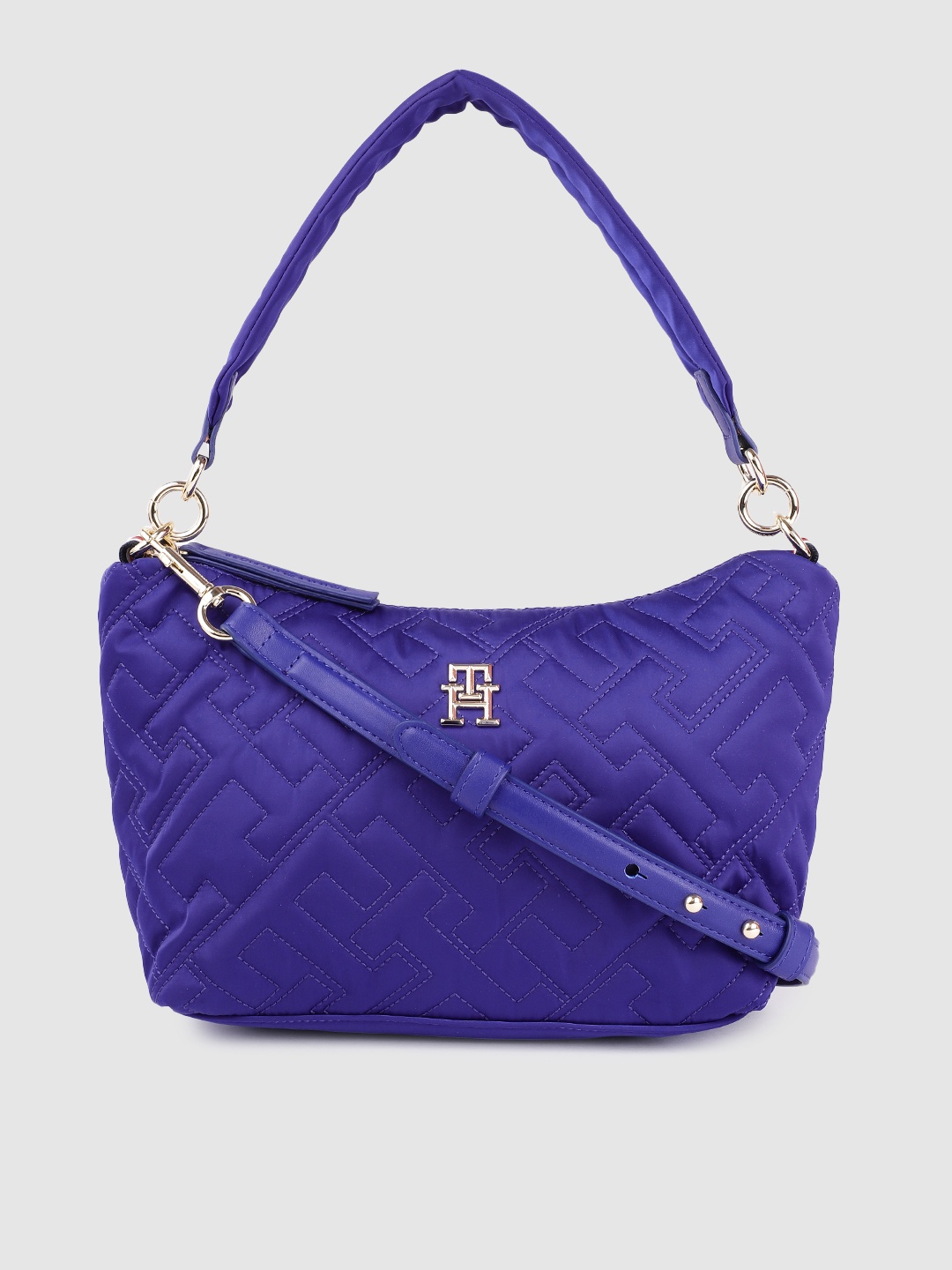 

Tommy Hilfiger Women Blue Structured Handheld Bag with Quilted