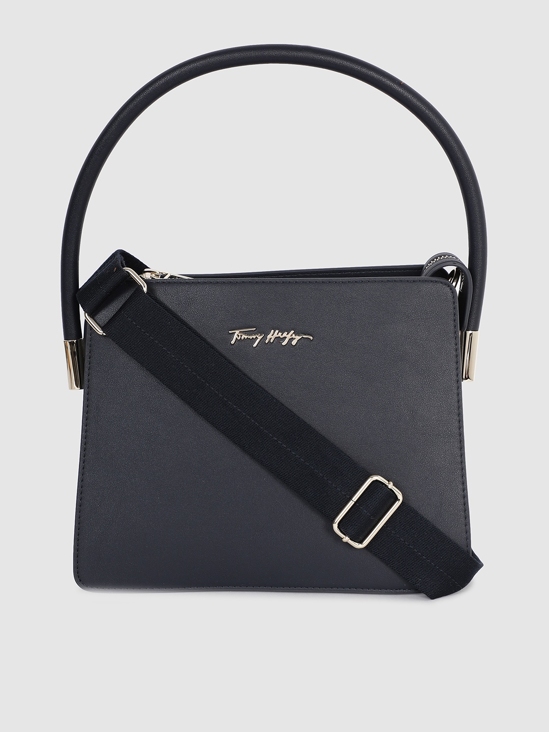 

Tommy Hilfiger Navy Blue Solid Handheld Bag