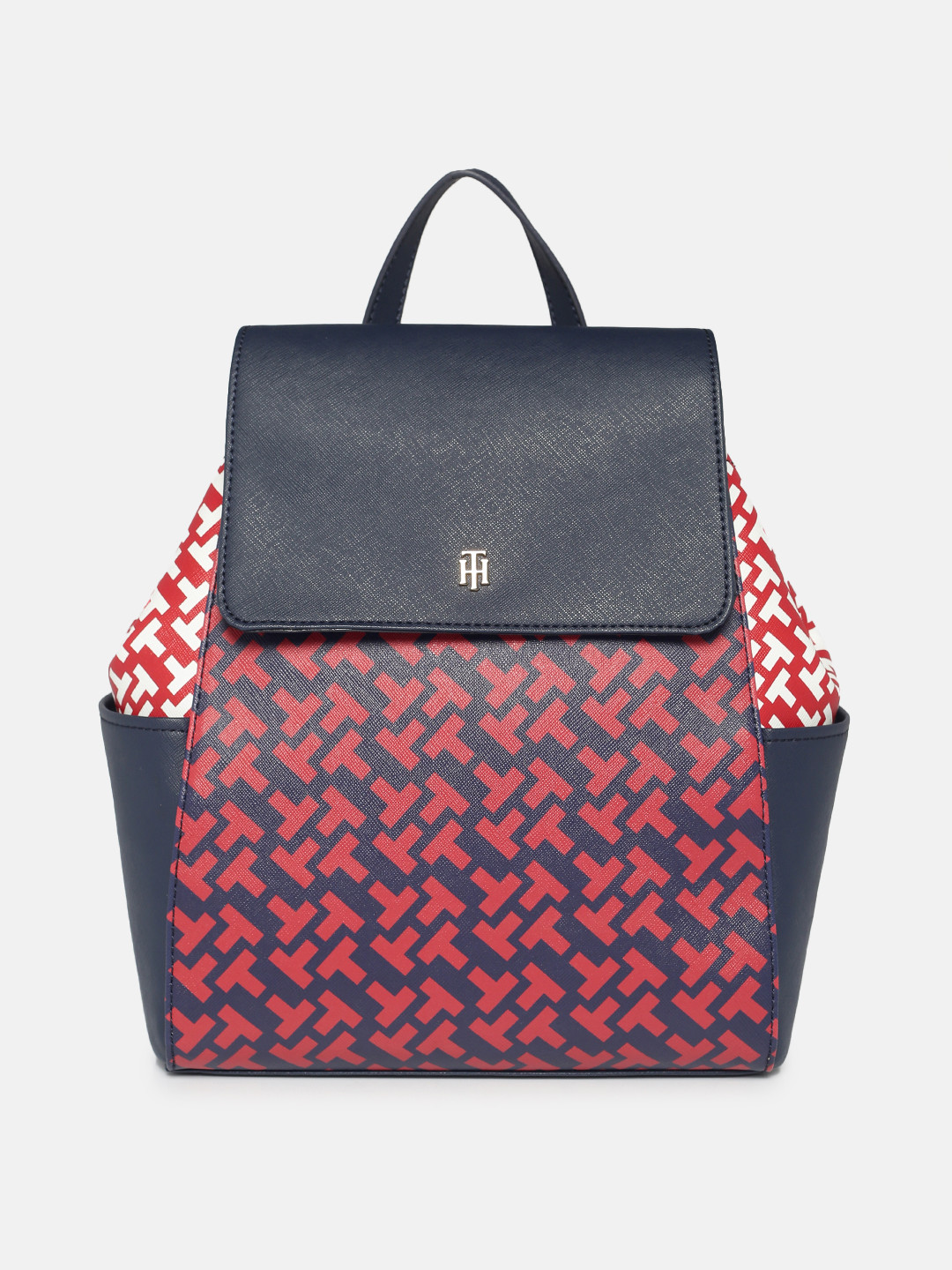 

Tommy Hilfiger Women Navy Blue & Red Brand Logo Printed Backpack