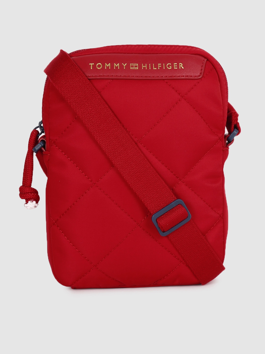 

Tommy Hilfiger Women Red Structured Sling Bag with Quilted