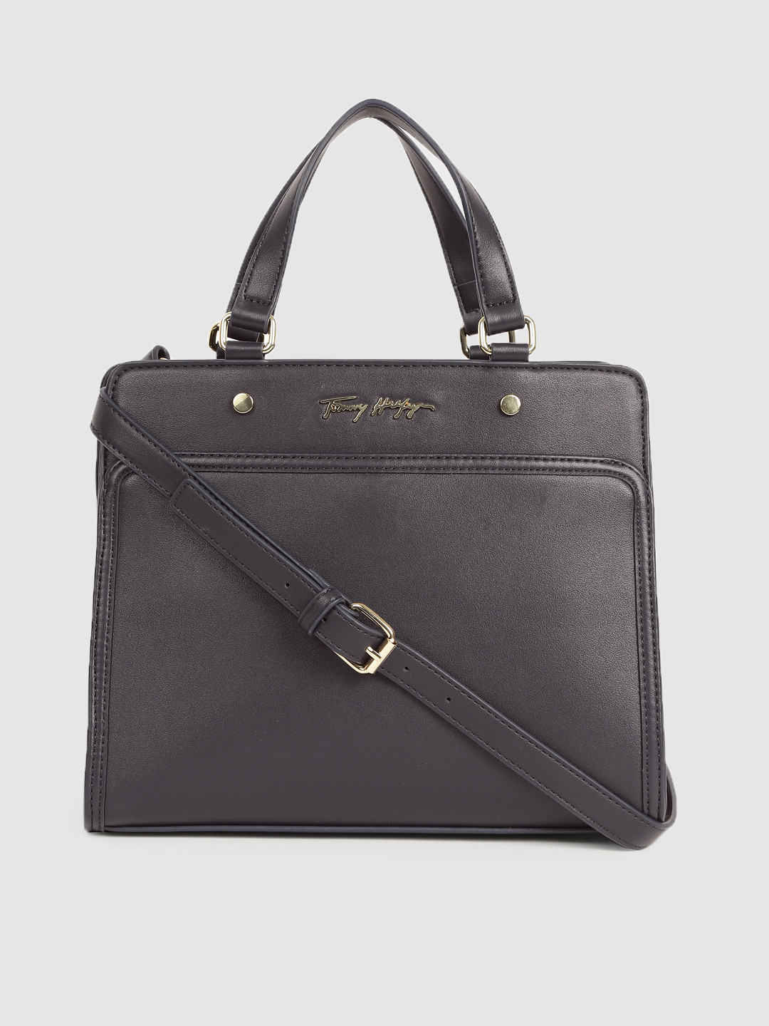 

Tommy Hilfiger Navy Blue Solid Handheld Bag