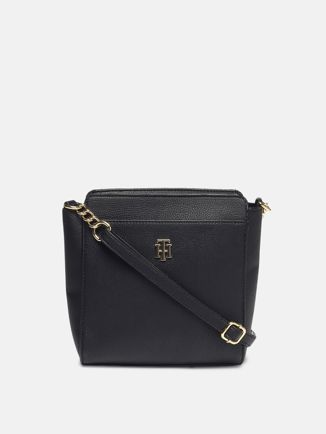 

Tommy Hilfiger Black Solid Sling Bag
