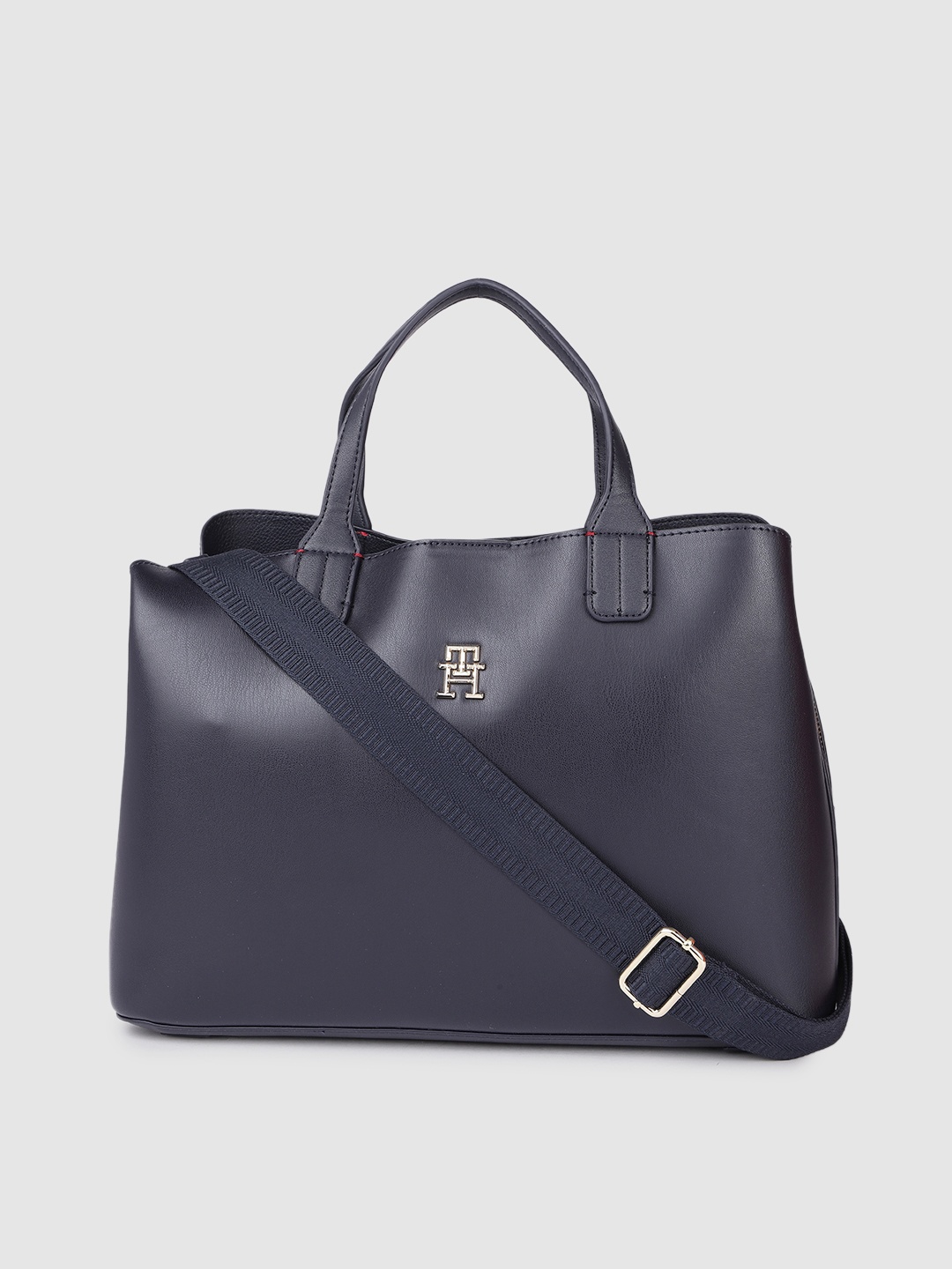 

Tommy Hilfiger Blue PU Structured Handheld Bag