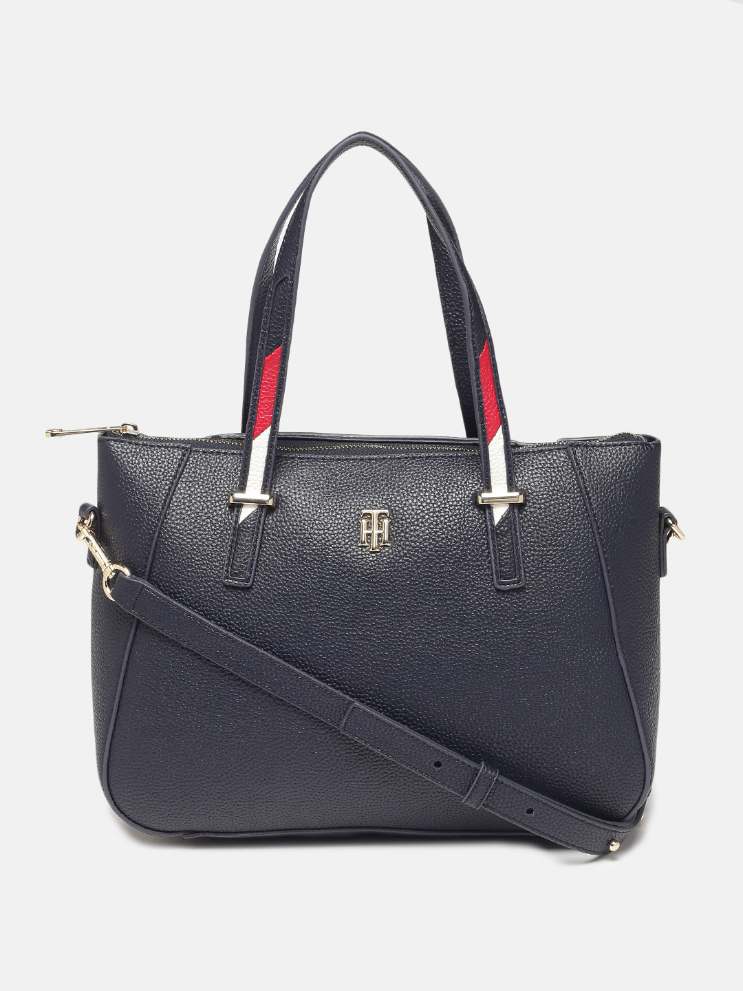 

Tommy Hilfiger Navy Blue Solid Handheld Bag