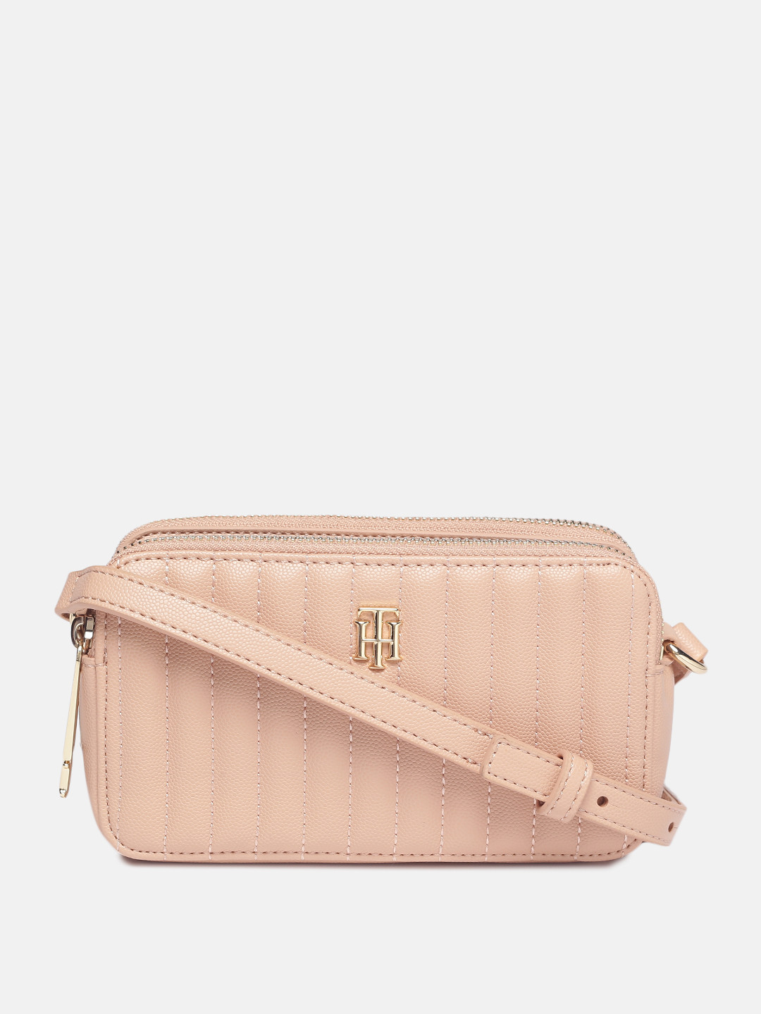 

Tommy Hilfiger Beige Textured Sling Bag