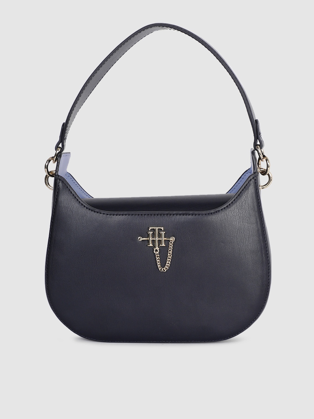 

Tommy Hilfiger Navy Blue Solid Hobo Bag