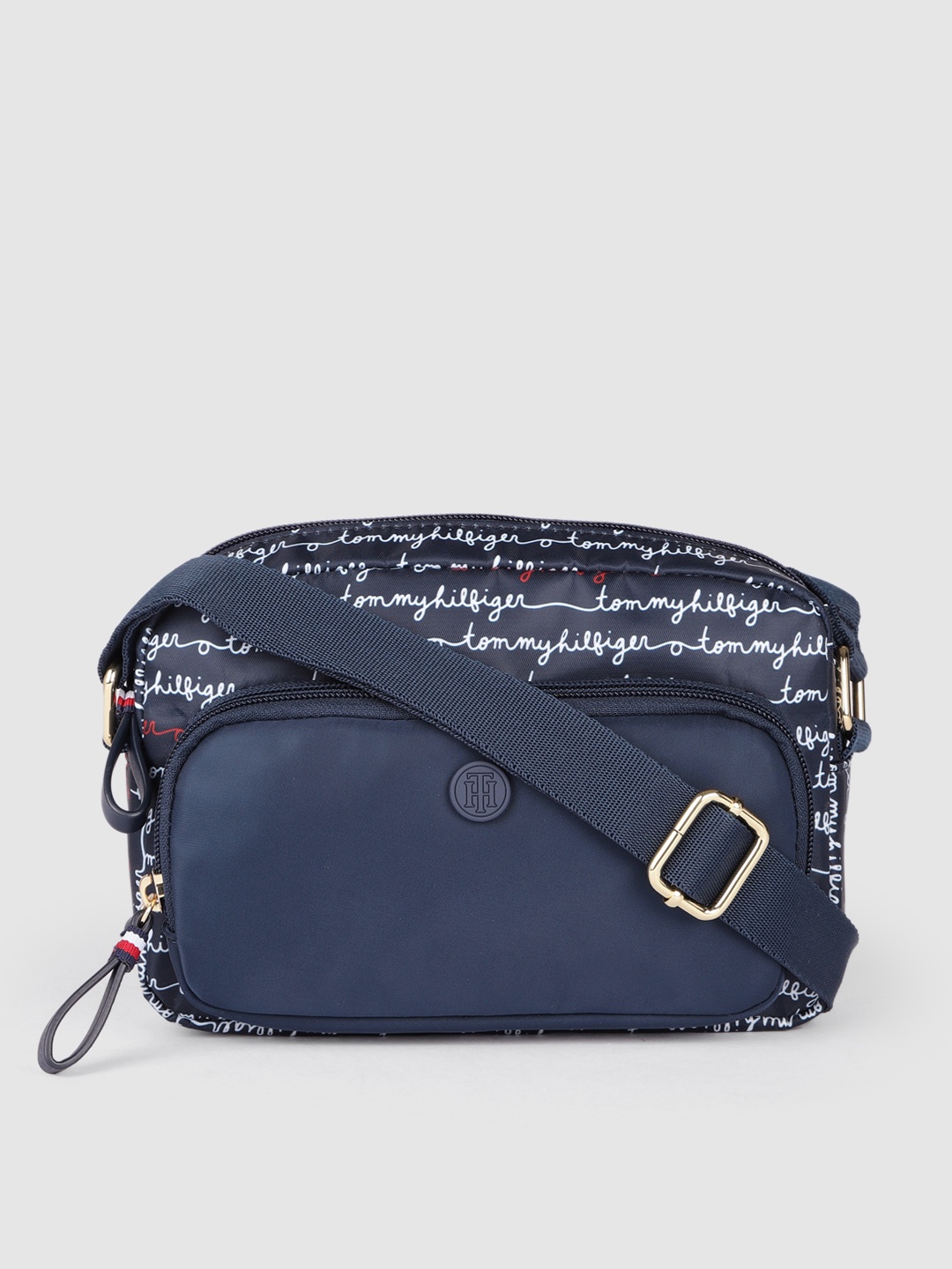 

Tommy Hilfiger Women Navy Blue Printed Structured Sling Bag