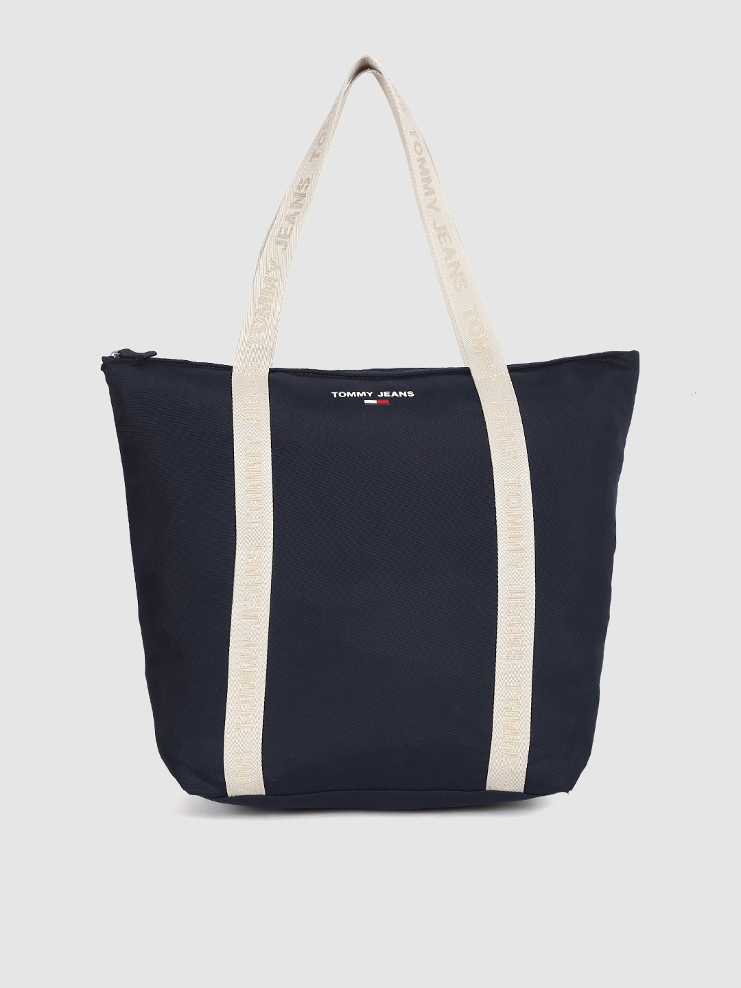 

Tommy Hilfiger Navy Blue Solid Oversized Structured Shoulder Bag