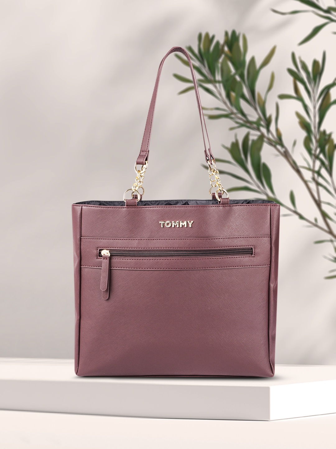 

Tommy Hilfiger Burgundy KENDALL II Textured Shoulder Bag