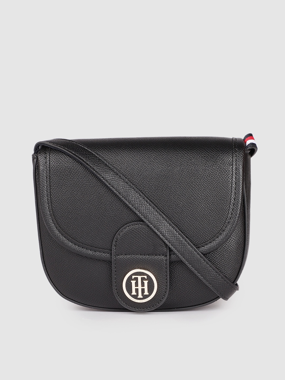 

Tommy Hilfiger Black Solid Structured Sling Bag