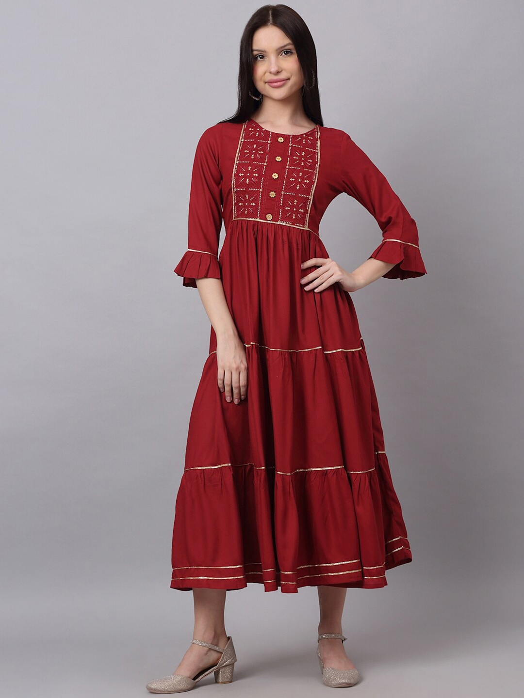 

KALINI Maroon Maxi Dress