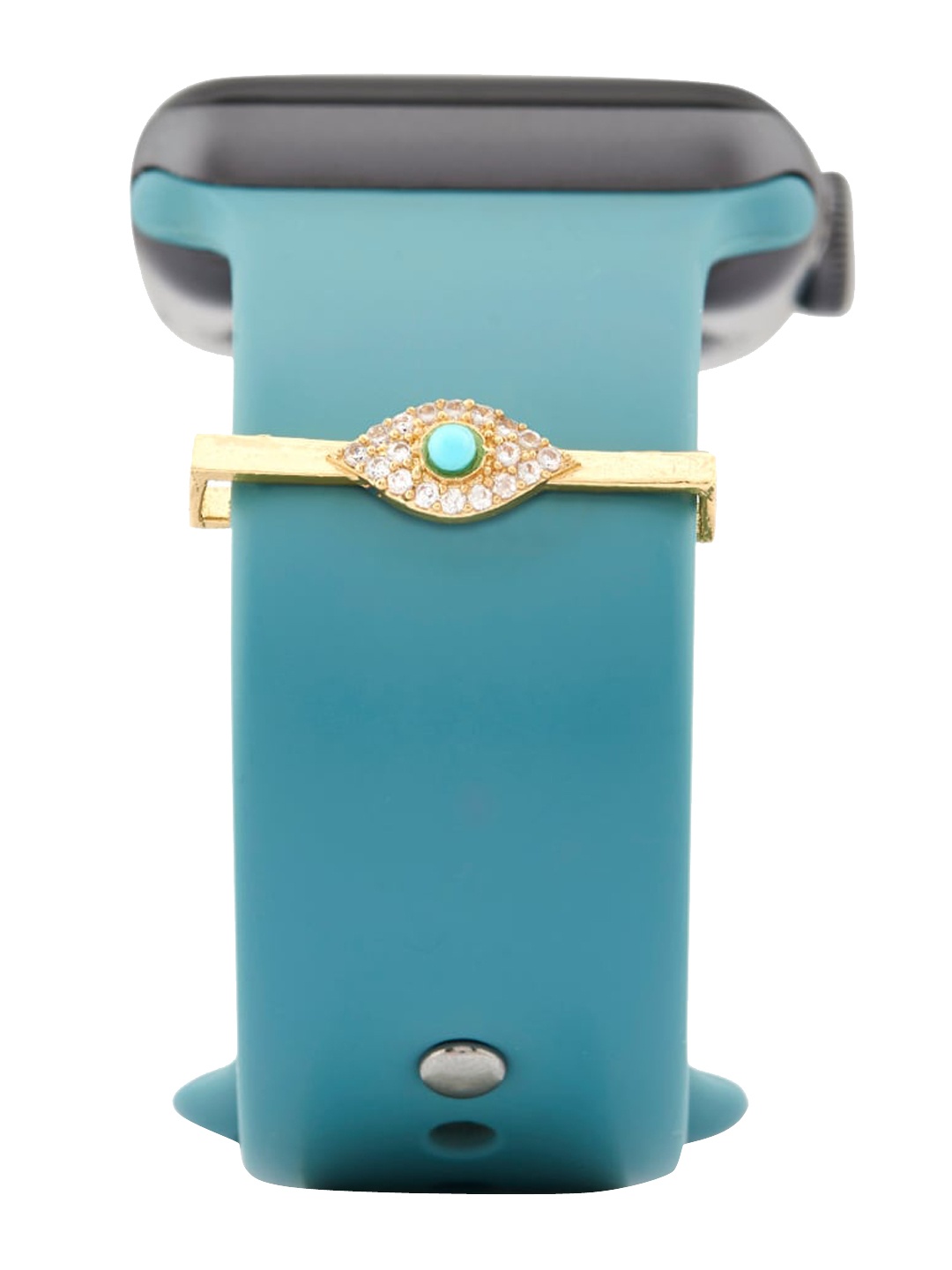 

MINUTIAE Gold-Plated Evil-Eye Crystal Stud Designed Watch Charms