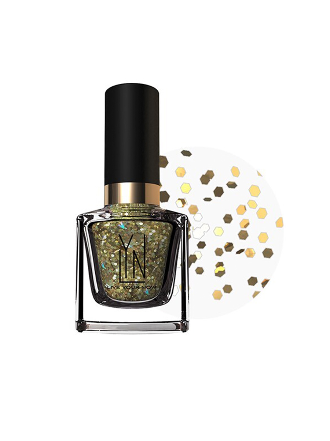 

LYN LIVE YOUR NOW Long Lasting Fast Dry Non Toxic nail polish 12 m, Gold