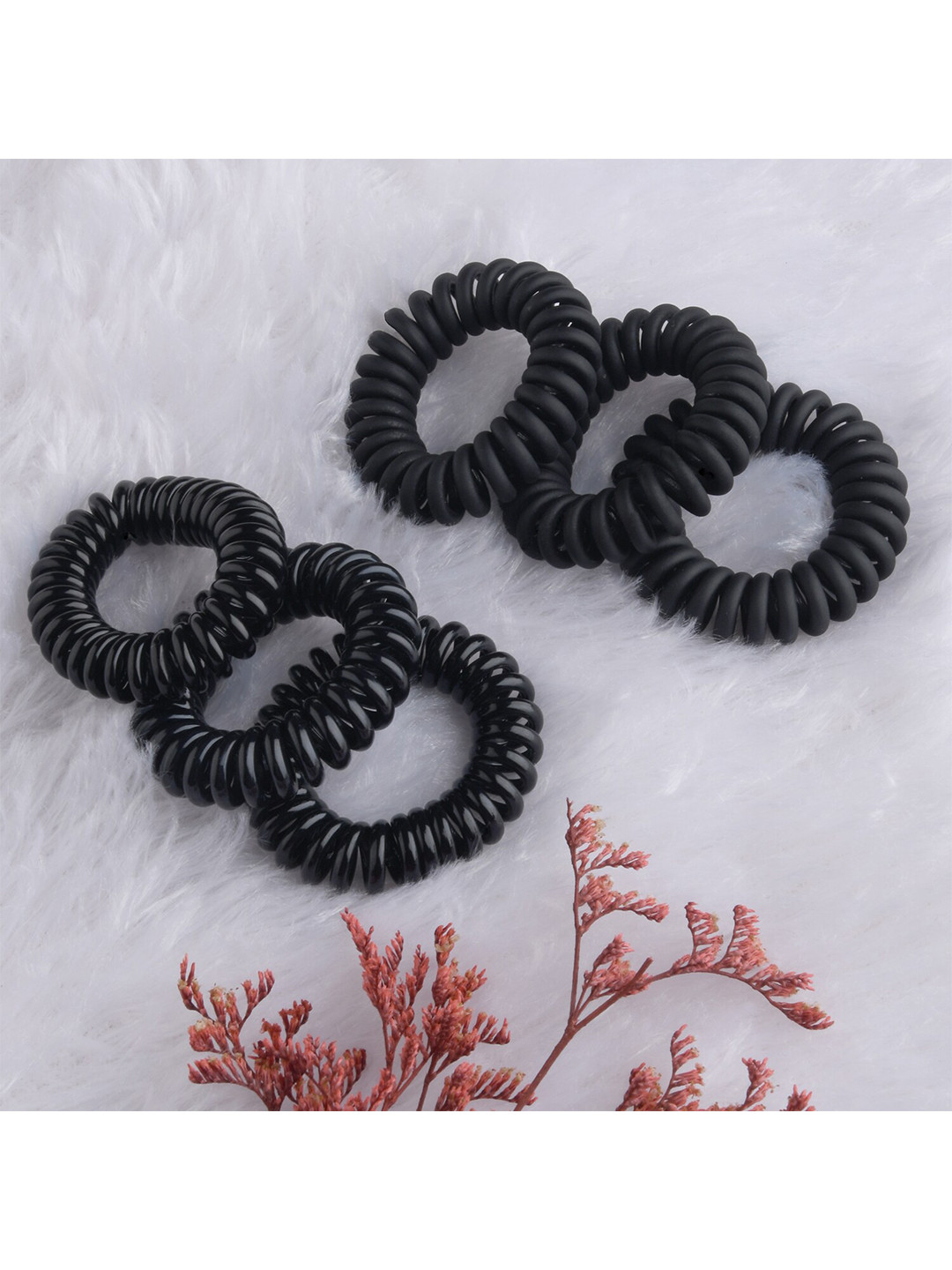 

Lilly & sparkle Women Black Set of 6 Ponytail Holders
