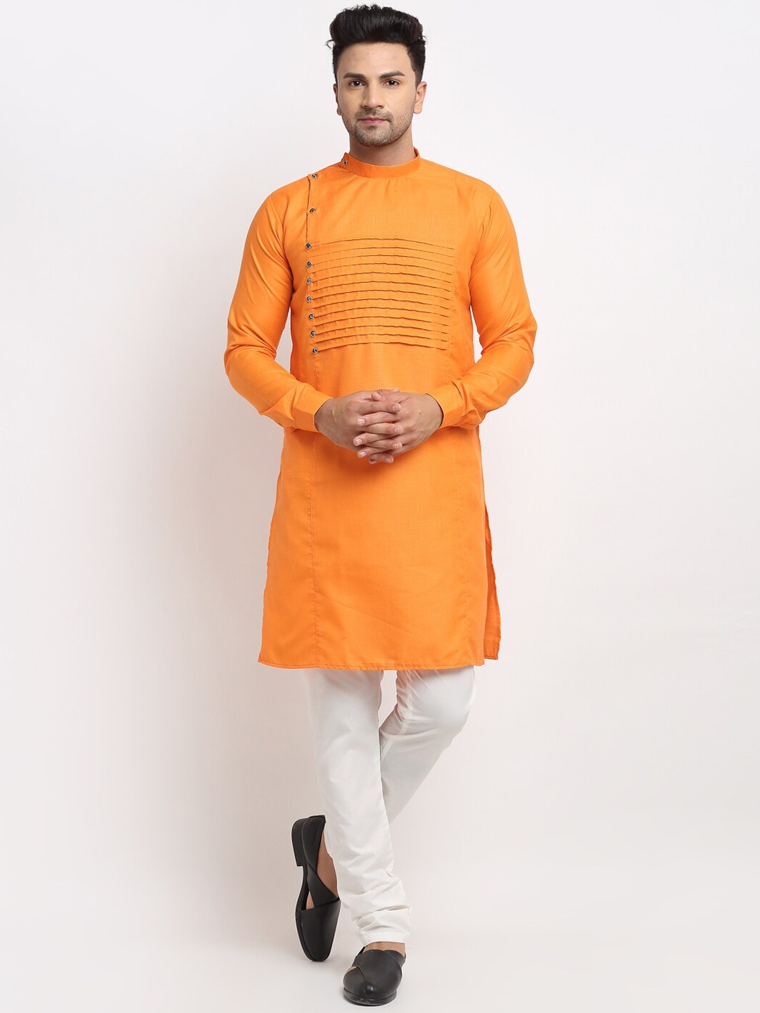 

Kaifoo Men Orange Kurta with Churidar
