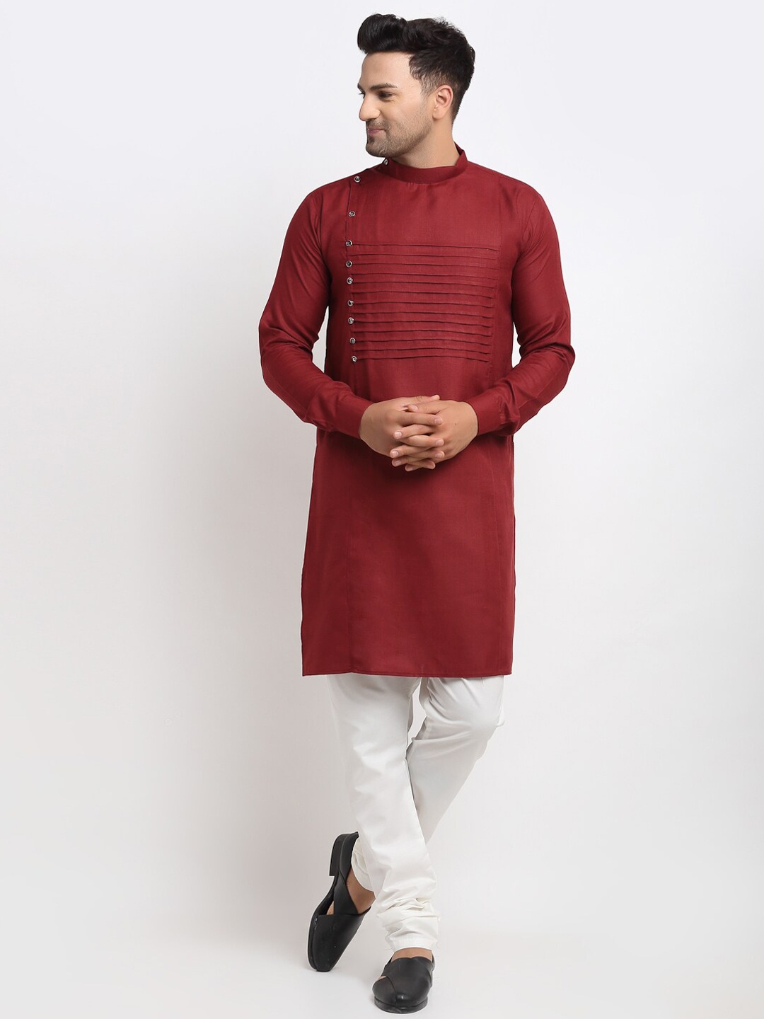 

Kaifoo Men Maroon Kurta with Churidar