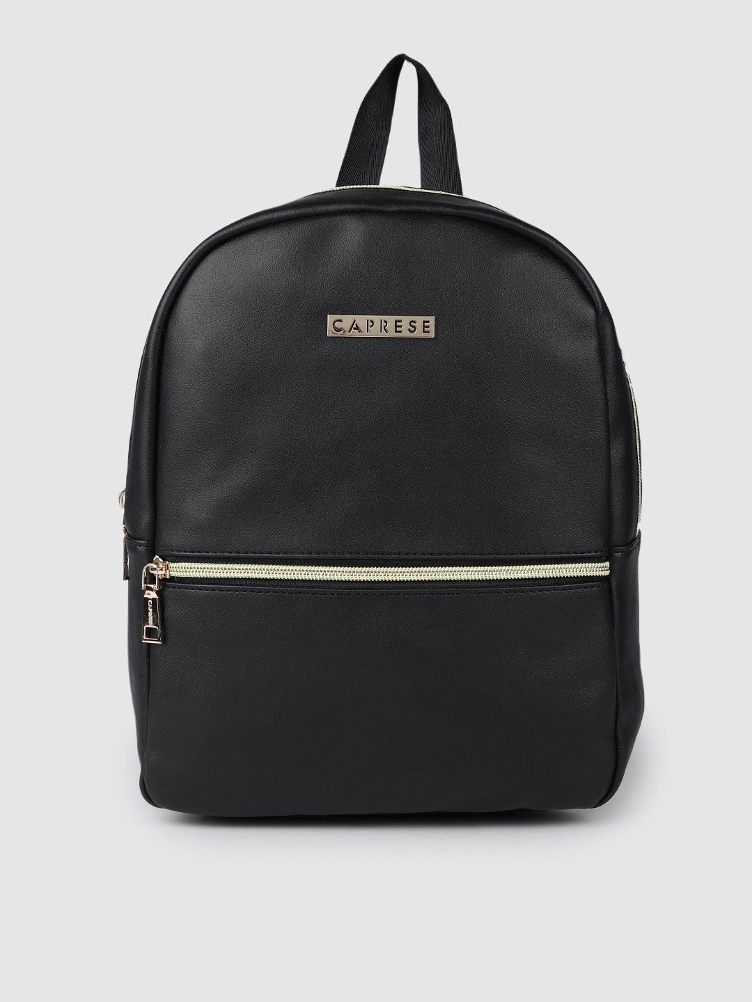 

Caprese Women Black Solid Backpack