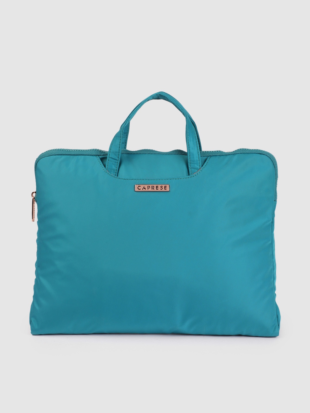 

Caprese Women Teal Blue Solid Laptop Bag