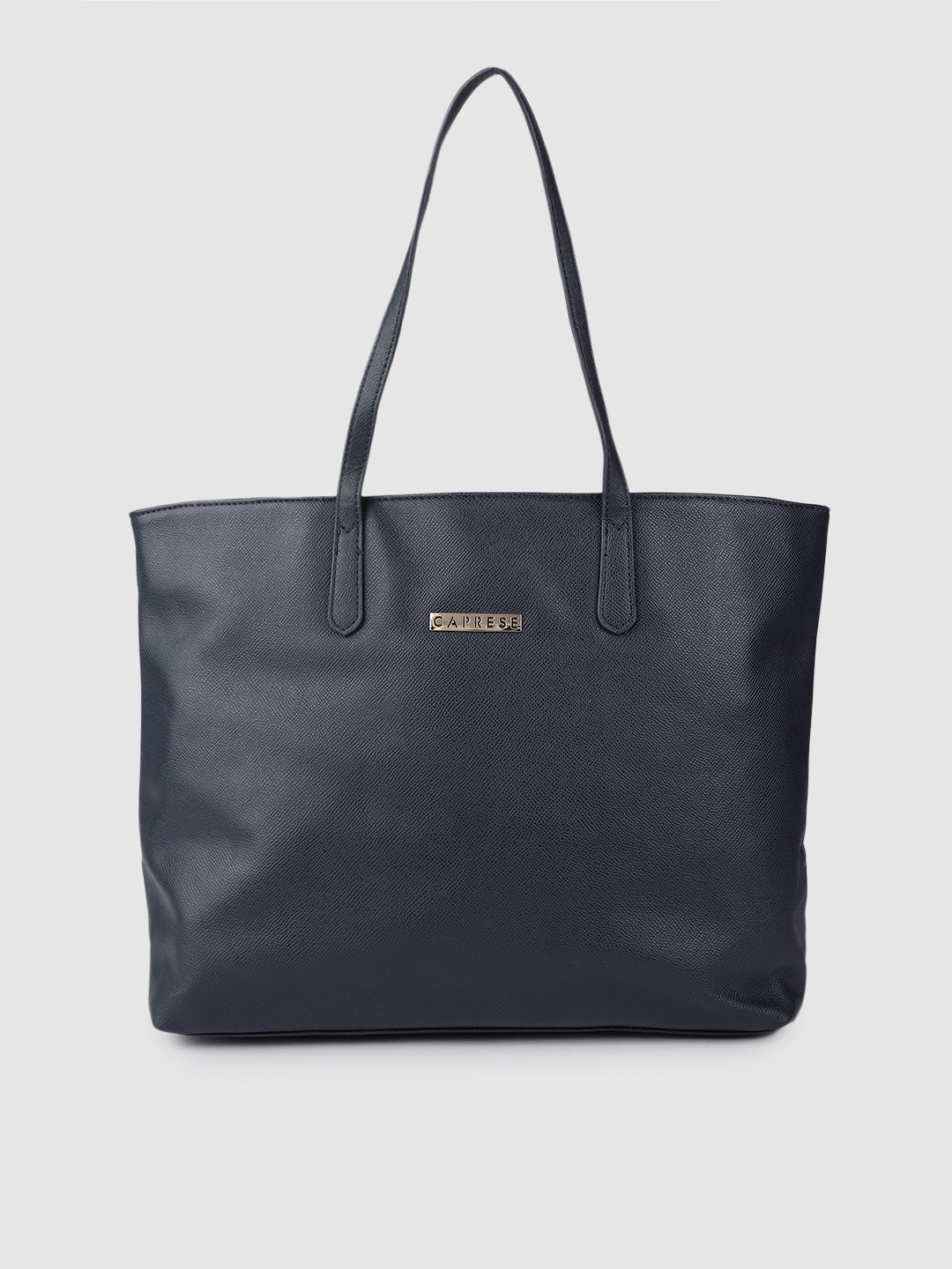 

Caprese Navy Blue Solid Regular Structured Shoulder Bag