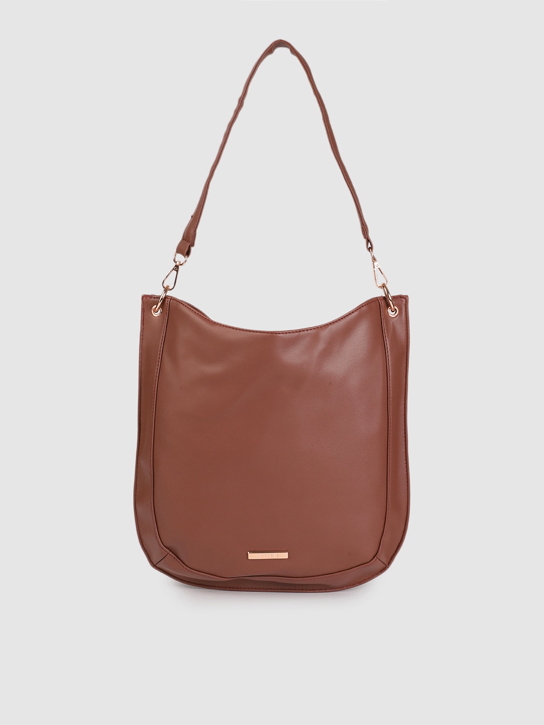 

Caprese Brown Solid Regular Half Moon Shoulder Bag