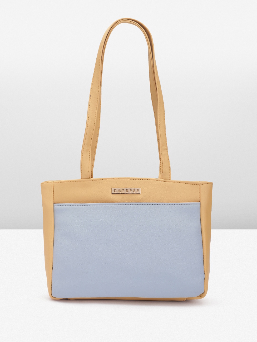

Caprese Colourblocked Structured Shoulder Bag, Beige