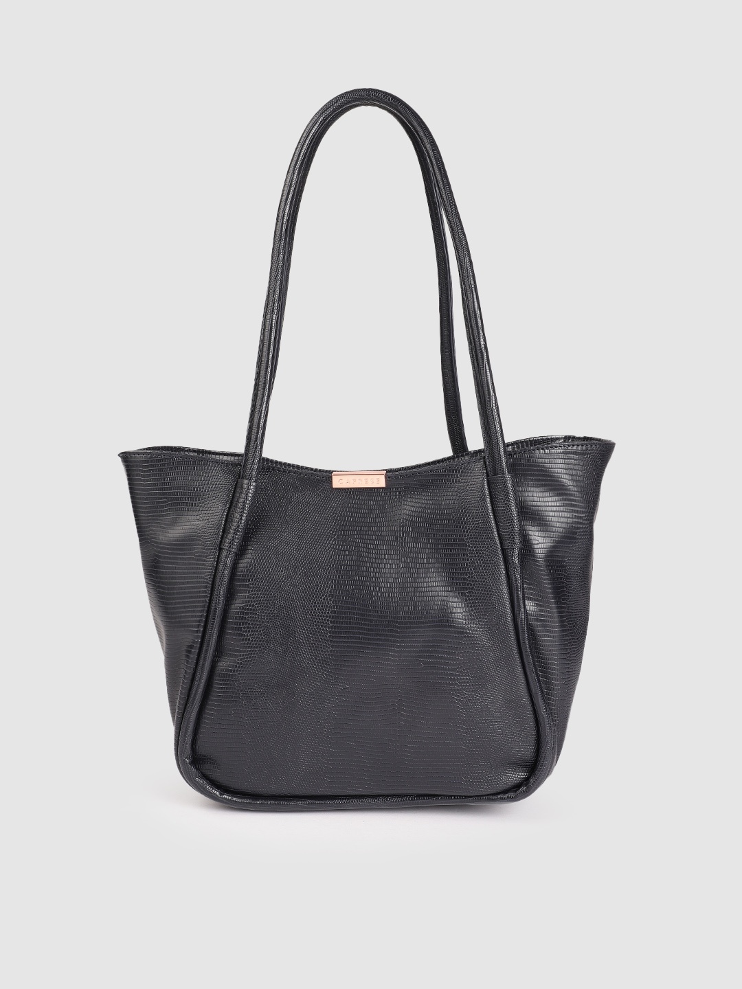 

Caprese Navy Blue Animal Textured Regular Structured Shoulder Bag